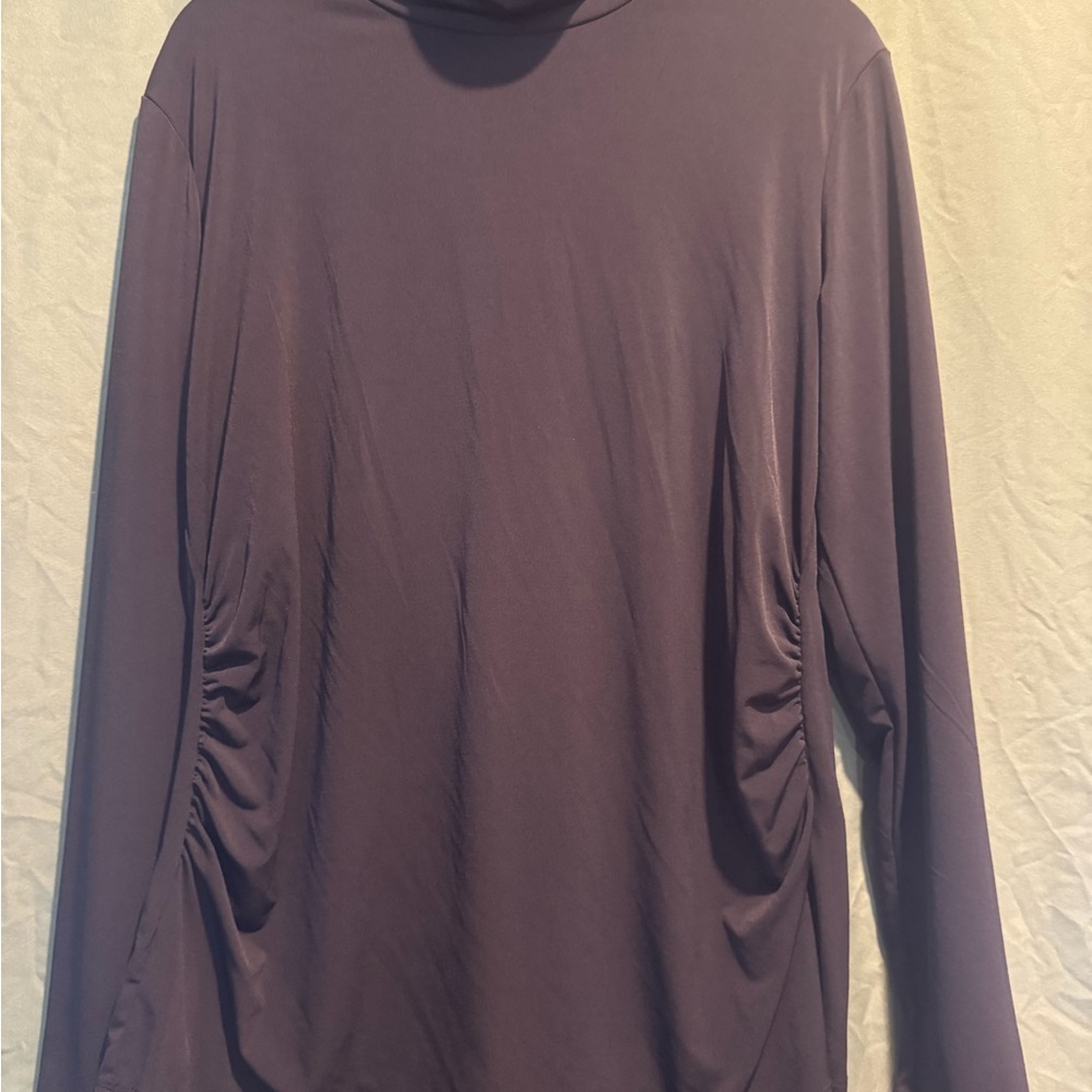 New York & Company Black Ruched Blouse